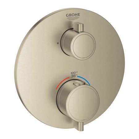 GROHE Single Function 2-Handle Thermostatic Valve Trim, Gold 24107GN0